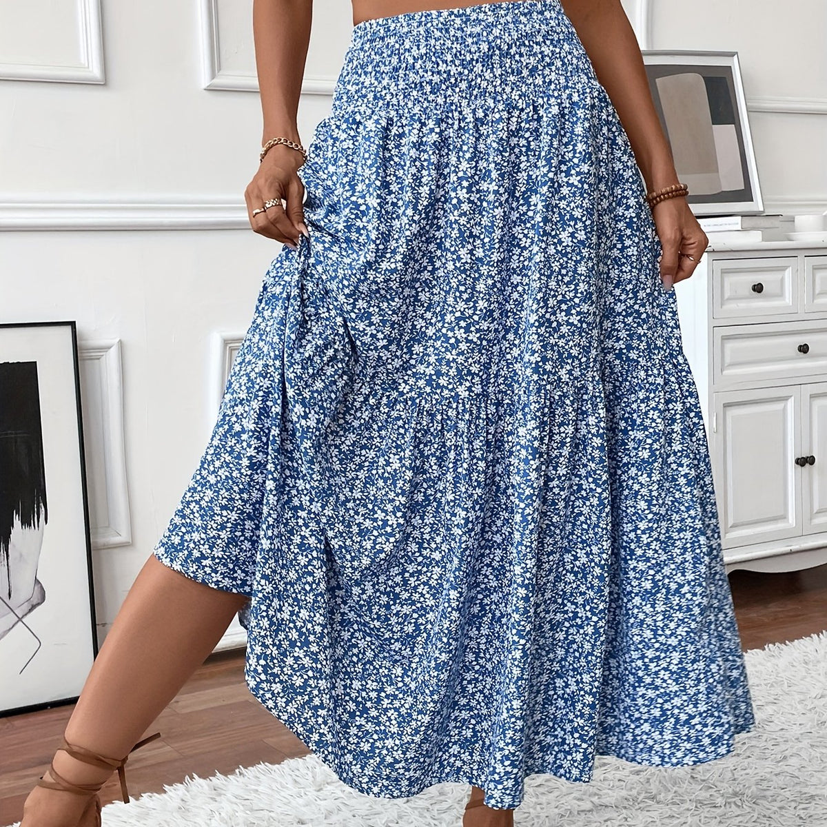 Elena Ditsy Floral Skirt