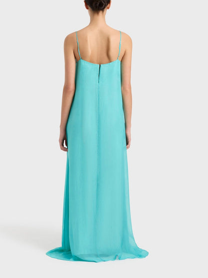 Spaghetti Straps Elegant Column Maxi Dress