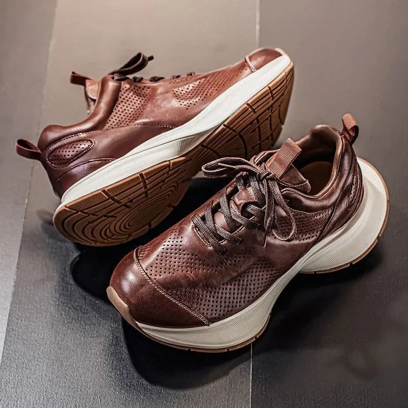 ALVERTON LEATHER TRAINERS