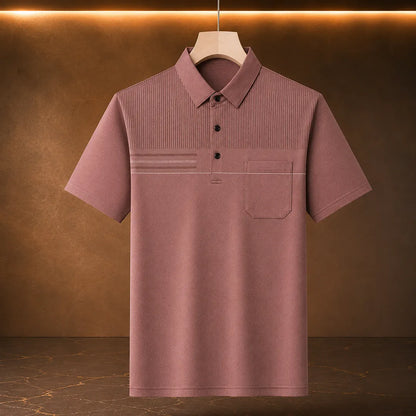 Striped Pocket Polo Shirt