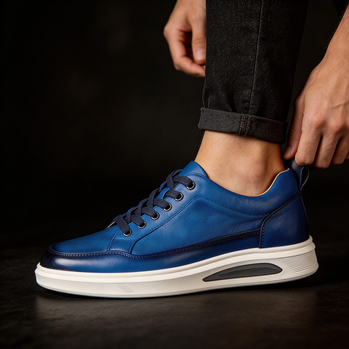 Rafael Leather Court Trainer