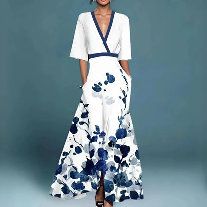 Moreau Floral V-Neck Dress